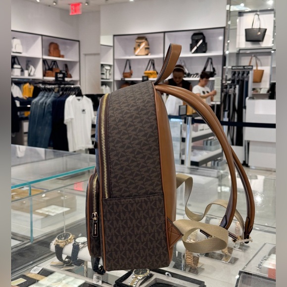 Michael Kors Jet Set Item Medium Backpack MK Brown - Picture 5 of 11